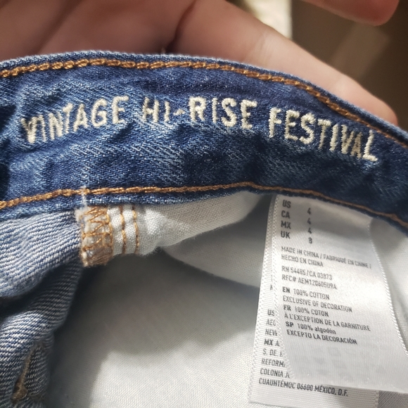 NWT AEO Sz 4 Vintage Hi-Rise Festival Shorts - Picture 9 of 15